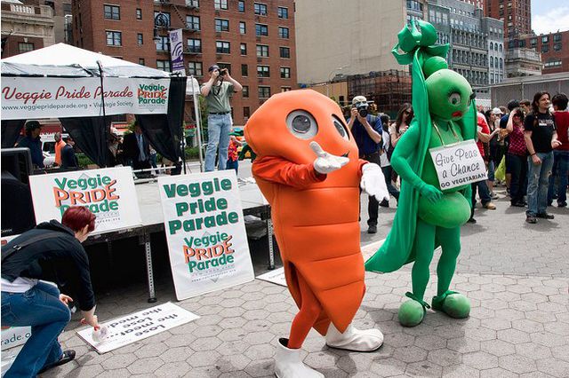 Veggie Pride Parade mascots